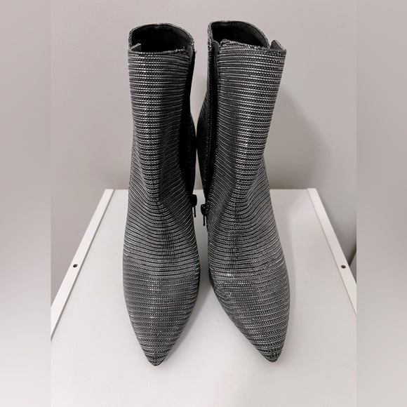 Call It Spring Silver Ankle Boots - Picture 3 of 4
